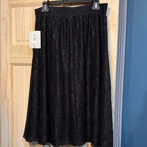 LuLaRoe Elegant Black Lace Skirt